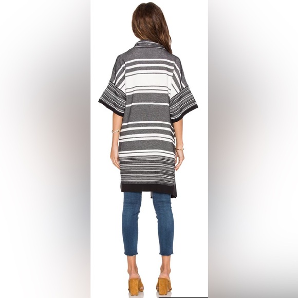 Vince. Multi Stripe Cardigan in Black & Off White - Size S - Picture 3 of 3